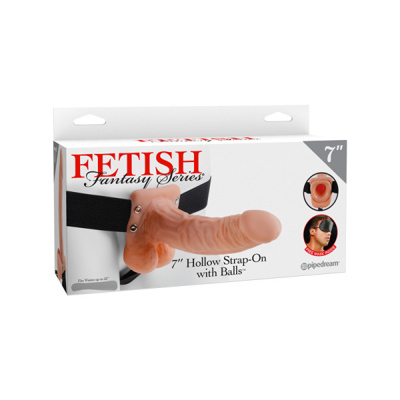 Image de Fétiche Fantasy – 7" Strap-on creux avec des testicules