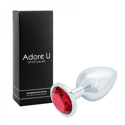 Image de Anal Luxure - Plug Anal Argent - Rouge - Grand