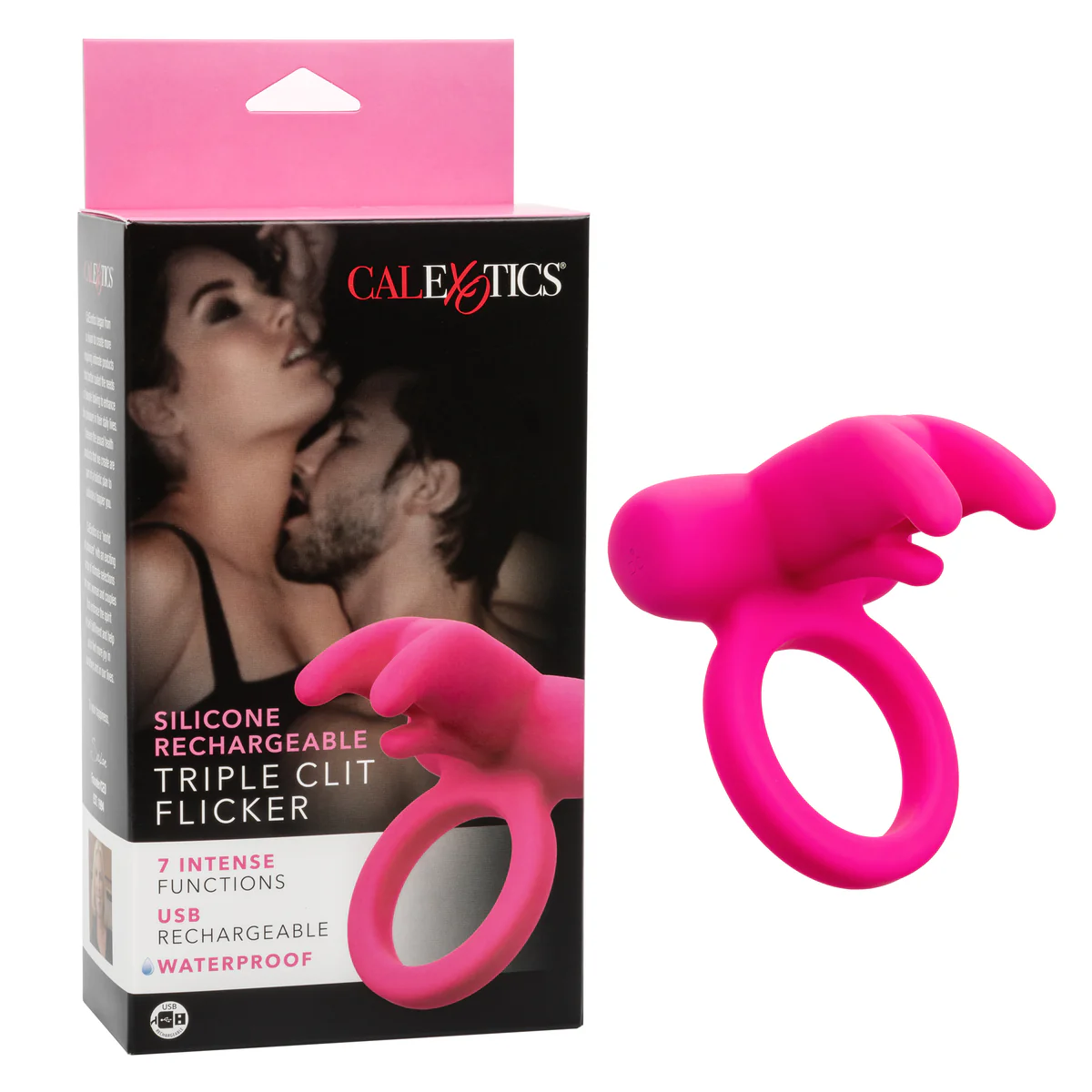Image de CalExotics® Triple Clitoris Scintillant - Anneau pénien vibrant