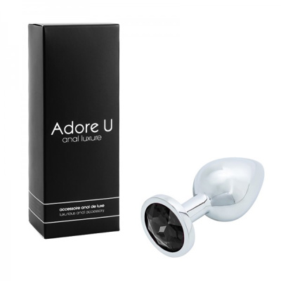 Image de Anal Luxure - Plug Anal Argent - Noir - Medium