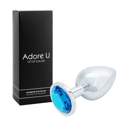 Image de Anal Luxure - Plug Anal Argent - Bleu - Grand