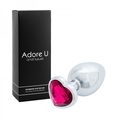 Image de Anal Luxure - Plug Anal Coeur - Rose - Grand