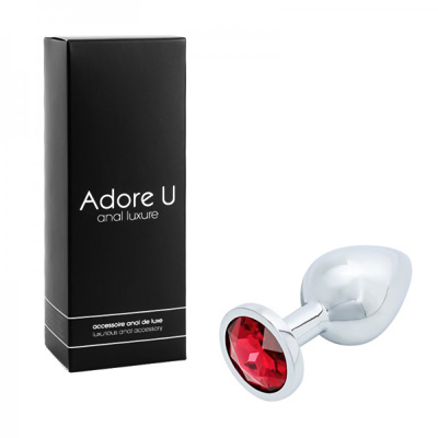 Image de Anal Luxure - Plug Anal Argent - Rouge - Medium