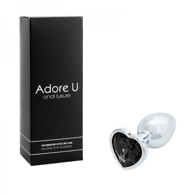 Image de Anal Luxure - Plug Anal Coeur - Noir – Small
