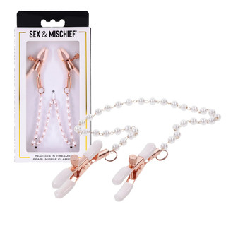 Image de S&m – peaches ‘n creame pearl nipple clamps