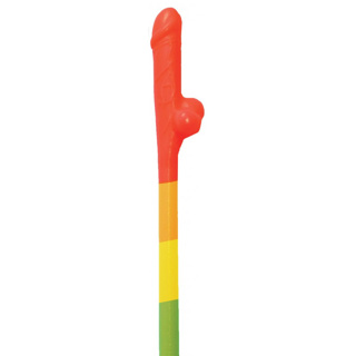 Image de Hott Products - Paille Penis - Rainbow