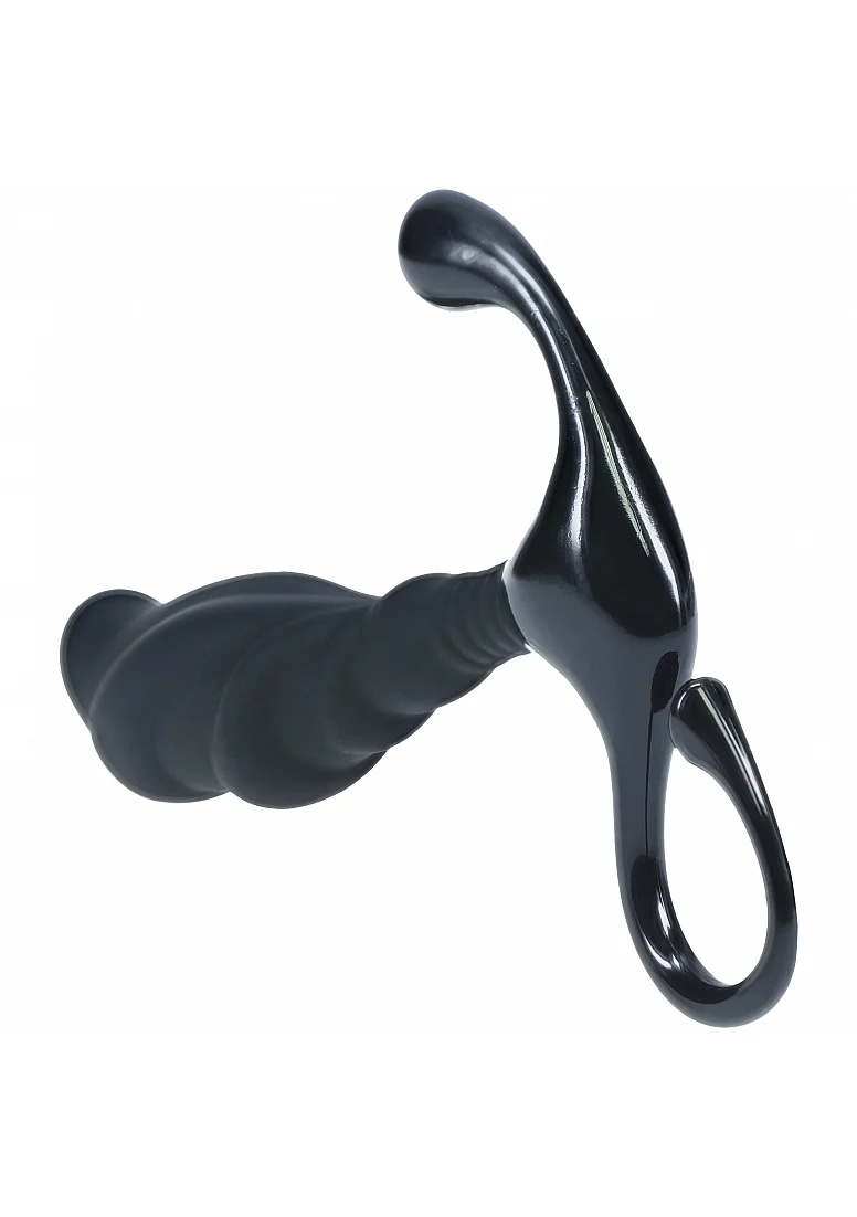Image de LEVELZ - Masseur de prostate en silicone ondulé avec boucle rigide - Taille L