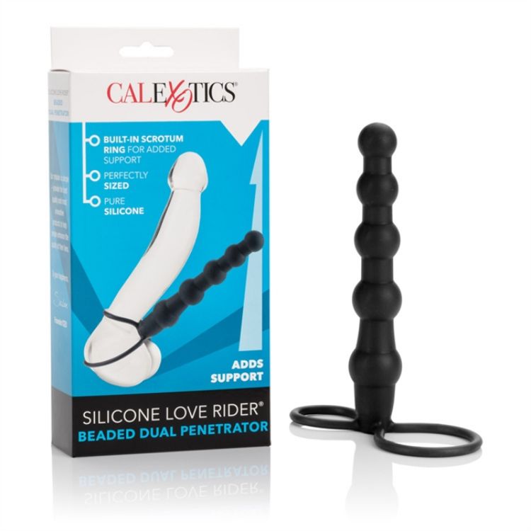 Image de SILICONE LOVE RIDER BEADED DUAL PENETRATOR