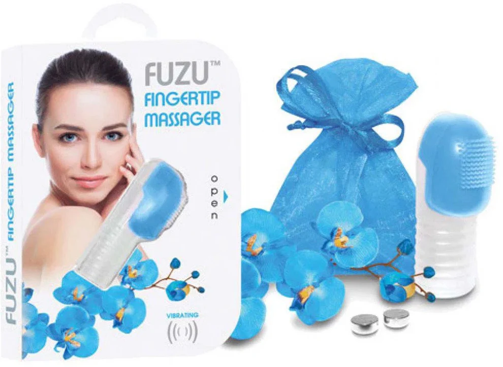 Image de Masseur vibrant pour les doigts FUZU - Bleu néon