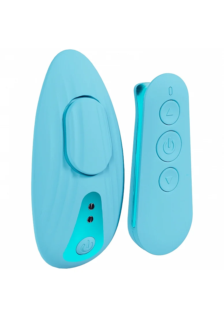 Image de Loveline - Celeste - Bleu - Culotte vibrante télécommandée - Silicone - Rechargeable - Étanche