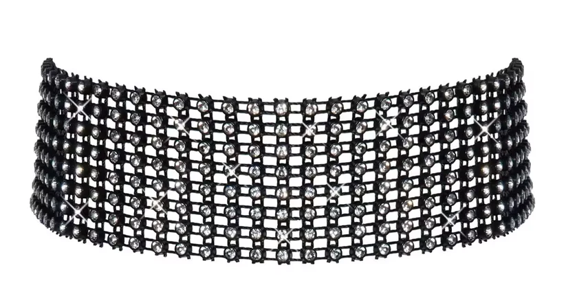 Image de Collier ras-de-cou Cottelli en strass, noir