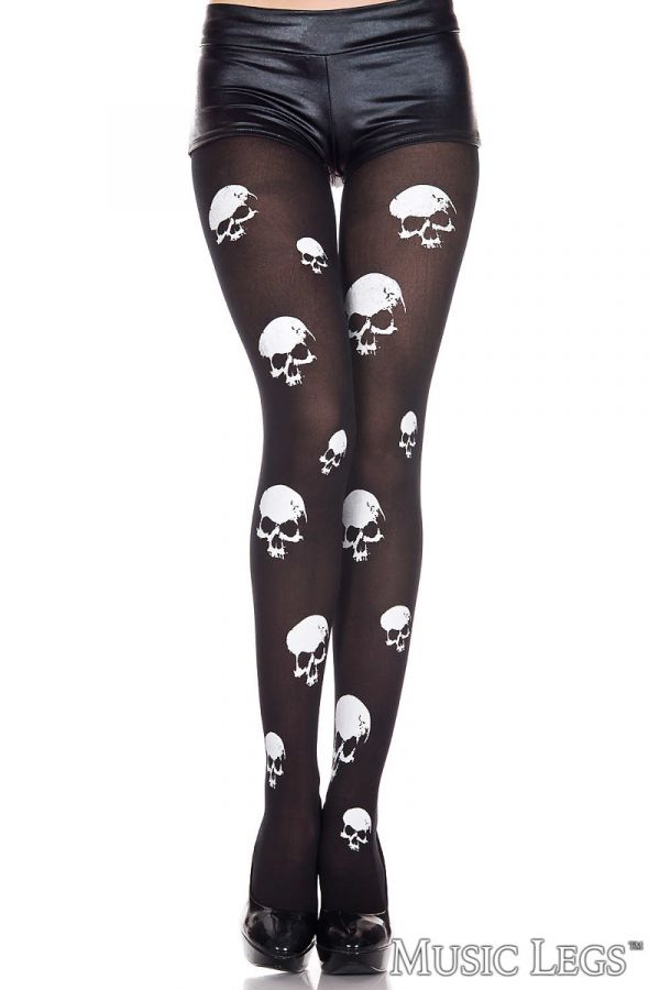 Image de Collants à empreinte de crâne