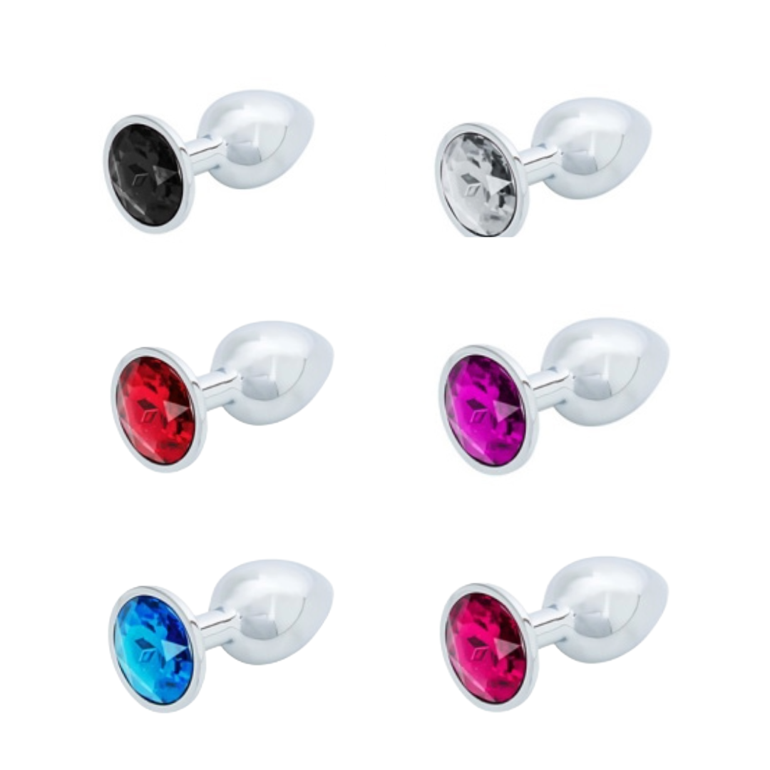 Image de Anal Luxure - Plug Anal Argent - Bleu – Small