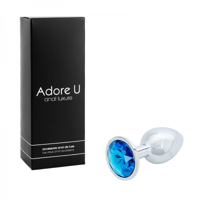 Image de Anal Luxure - Plug Anal Argent - Bleu – Small