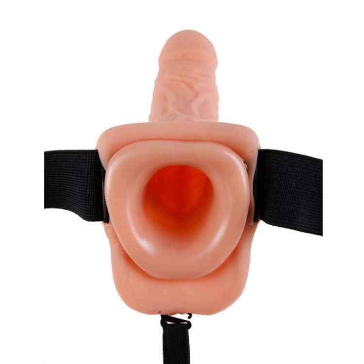 Image de FFS 7" HOLLOW STRAP-ON WITH BALLS - FLESH