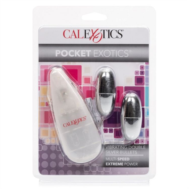 Image de Pocket Exotics Vibrating Double Silver Bullets