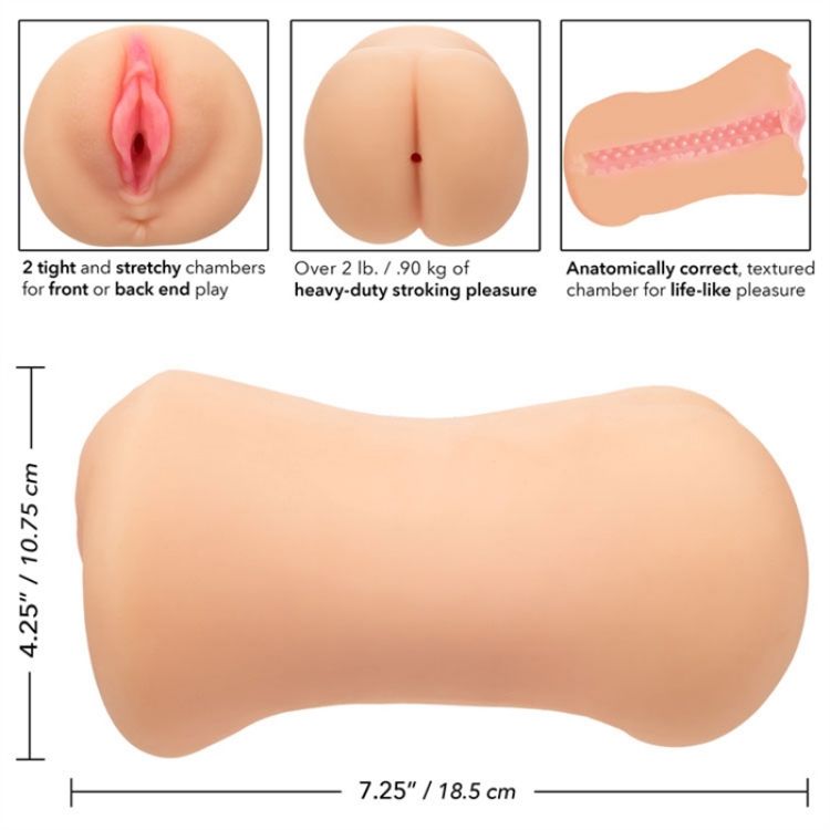 Image de Stroke It - Double entrée chatte et anus - Ivoire
