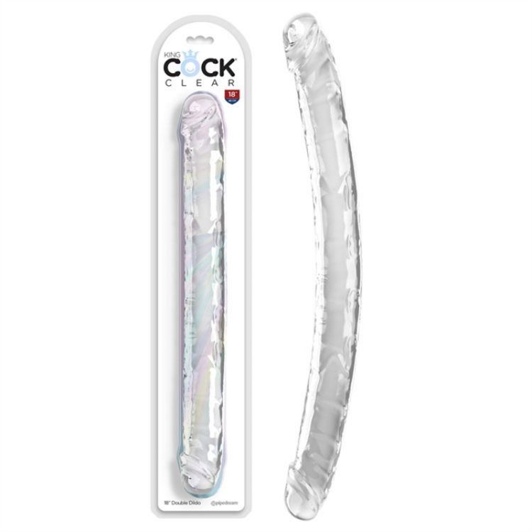 Image de King Cock 18" Double Dildo - Clear