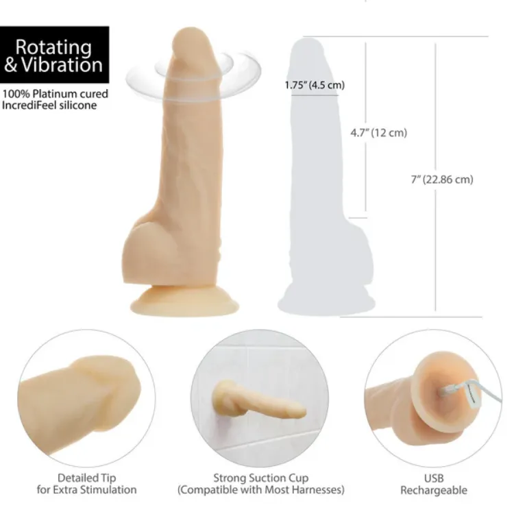 Image de Addiction rotating & vibrating dong 7'