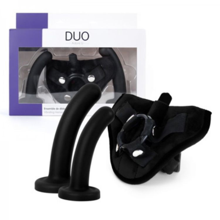 Image de Adore U – DUO – Ensemble de dildos et harnais vibrant