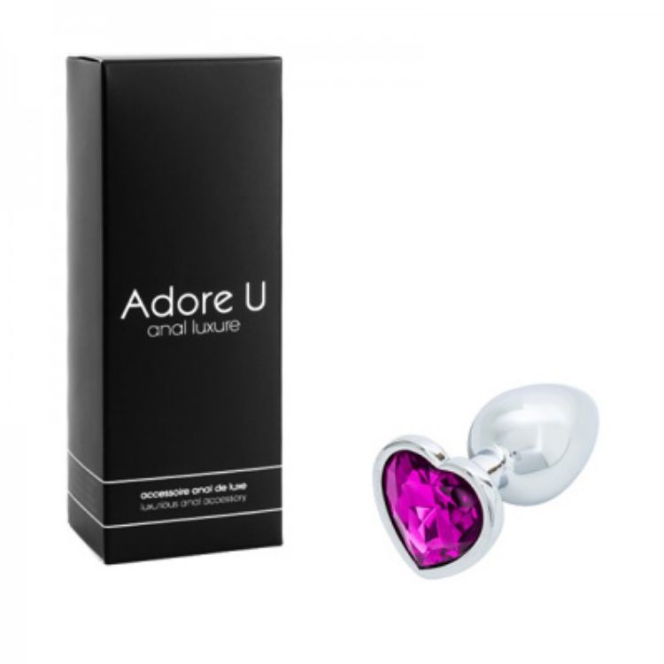Image de Anal Luxure – Plug métal coeur – Petit – Rose
